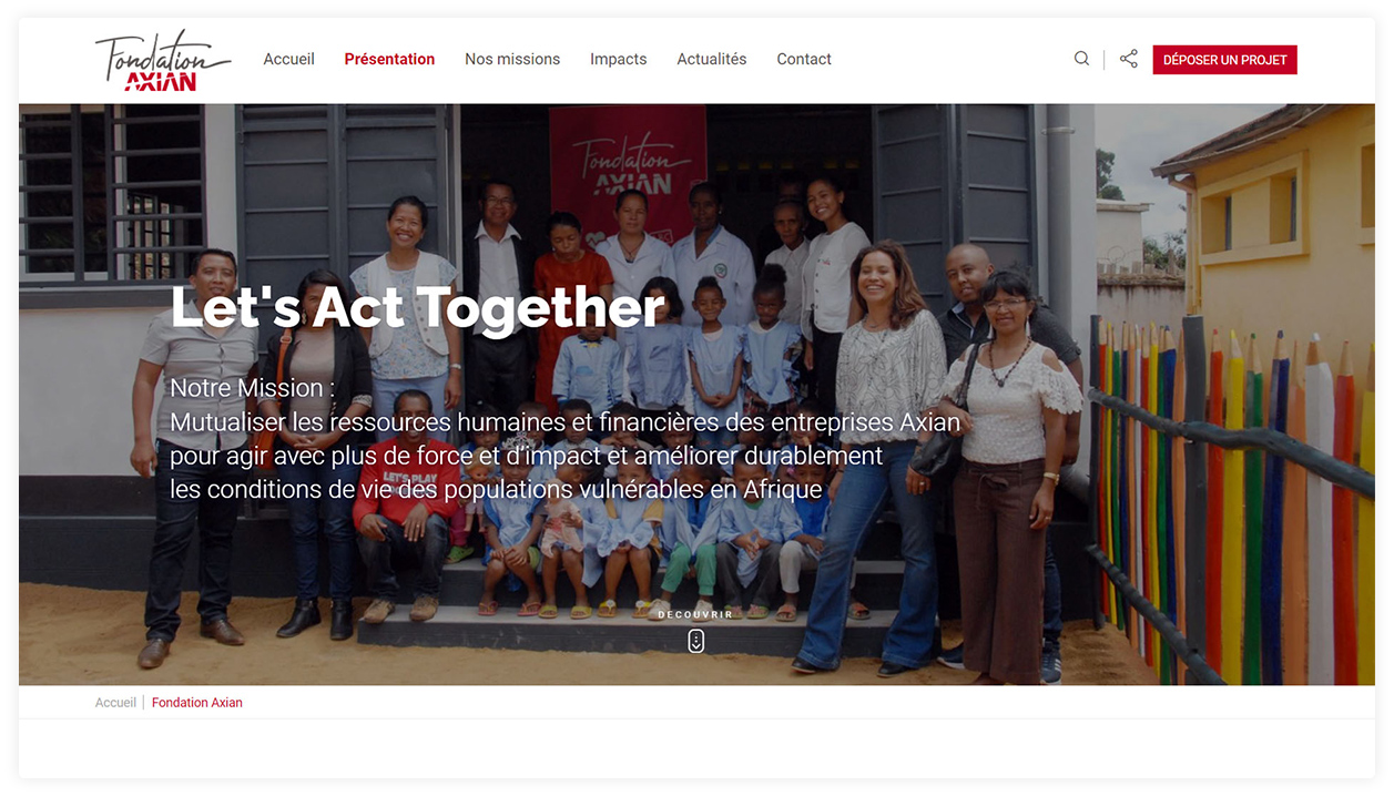 projet digital de la Fondation AXIAN